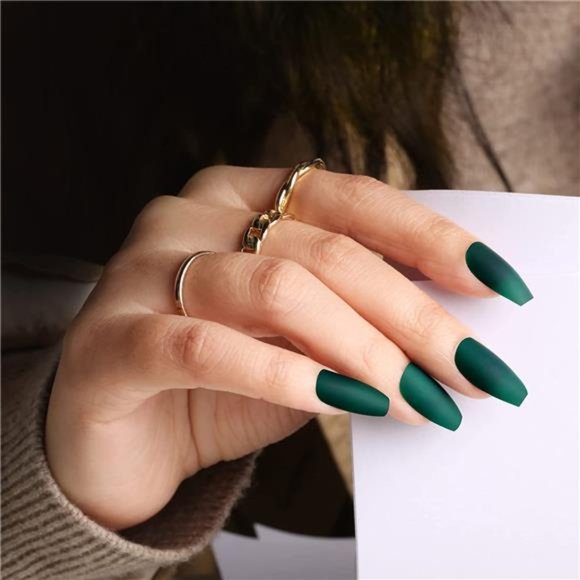 12 Packs (288PCS) Matte Press on Nails Medium Length, Acrylic Short Fake Nails